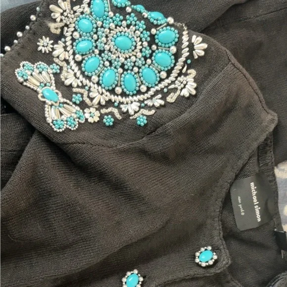 Michael Simon Beaded Dress and short sleeve jacket combo - Picture 3 of 10